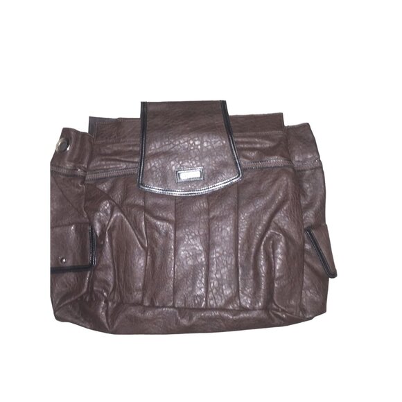 Miche-Katheryn Brown Faux Leather Handbag/ Shell With Multiple Pockets - Picture 1 of 8